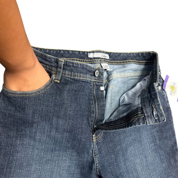 Vintage Chicos Platinum Denim Bootcut Jeans Womens 12 Reg High Rise Stretch - Picture 10 of 13